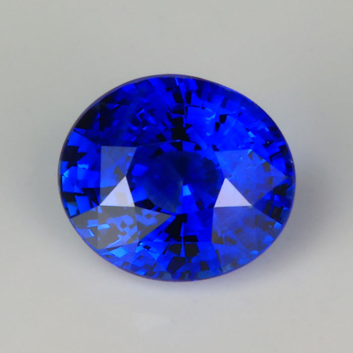blue color oval cut sapphire gem from Madagascar