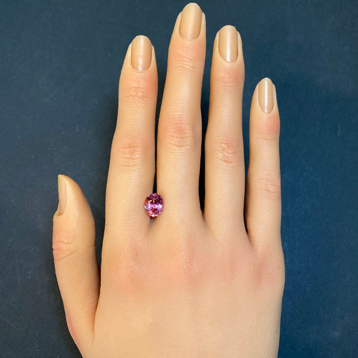 mahenge malaya garnet oval pink