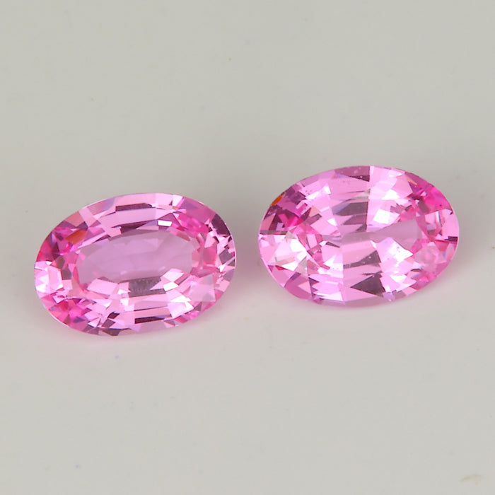 oval cut pink sapphire pair gemstones