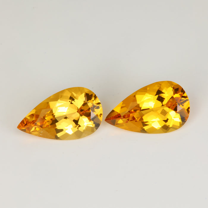 pear shape golden yellow beryl heliodor gemstones