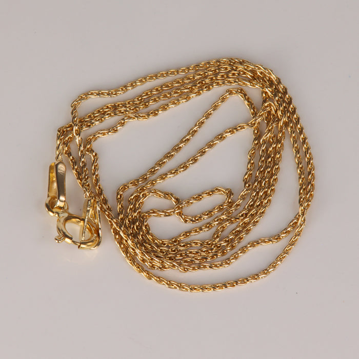 estate yellow gold parisian wheat link chain
