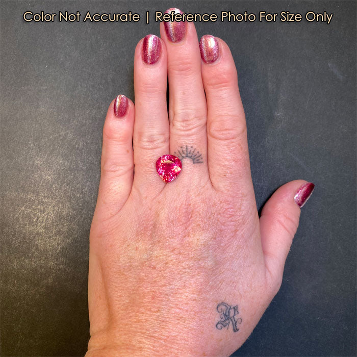 hot pink pear cut tourmaline size