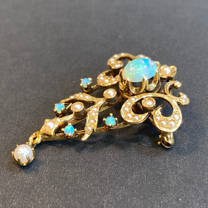 opal and pearl pin