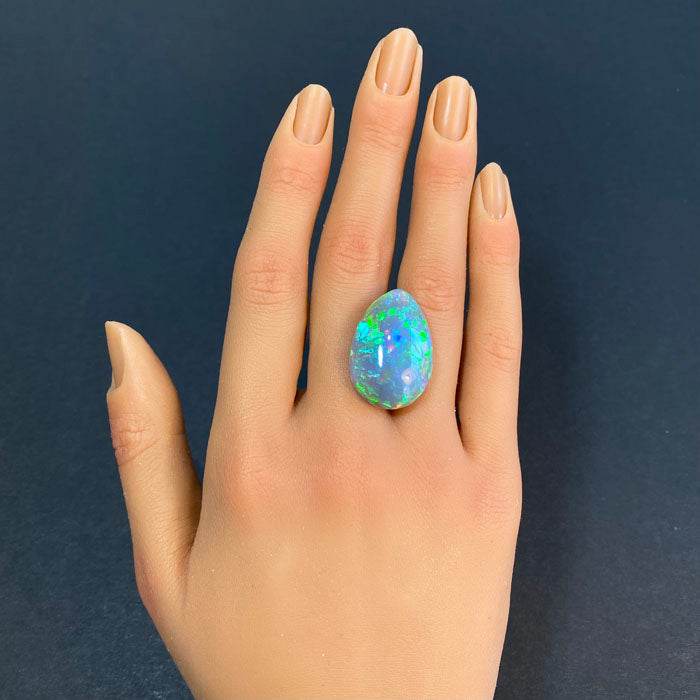 semi black opal pear shape large