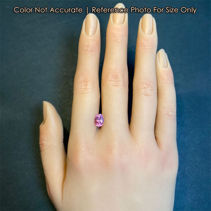 oval cut pink spinel gem size