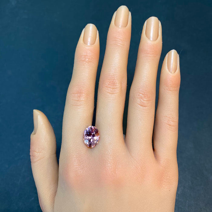 gemstone pink tourmaline oval cut