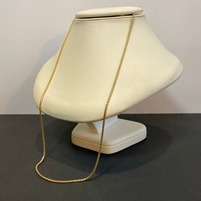 popcorn link necklace yellow gold