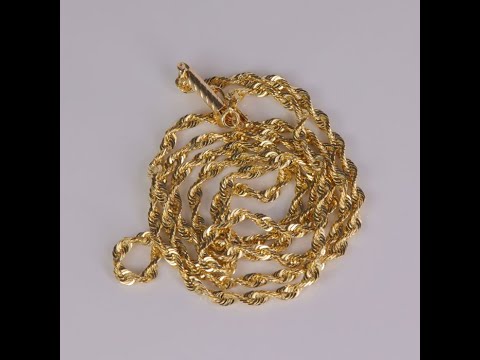 14K Yellow Gold Rope Chain 20"
