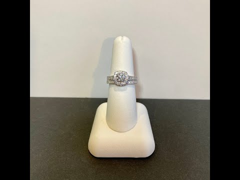 14K White Gold Diamond Wedding Ring Set