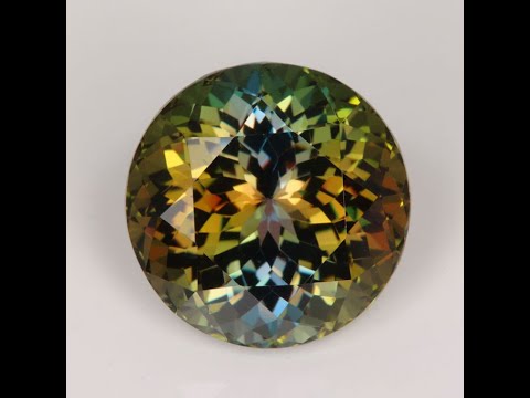 11.61ct RARE Natural Greenish Multicolor Portuguese Cut Tanzanite Gemstone