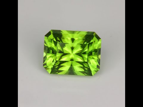 HIDDEN GEM Barion Style Emerald Cut Peridot 7.68 Carats
