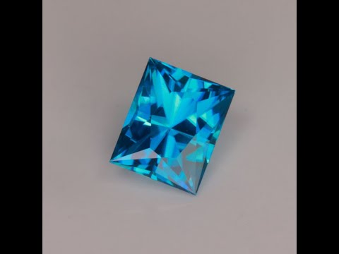 Rectangular Brilliant Blue Zircon 1.34 Carats