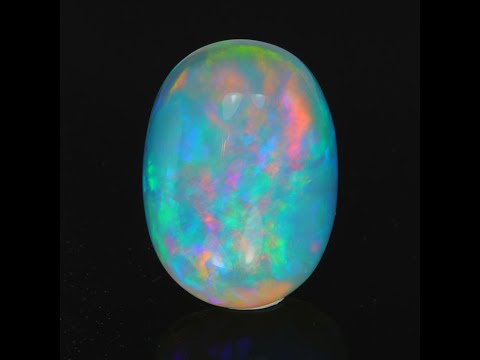 Vivid Color Oval Ethiopian Opal Gemstone 40.79 Carats