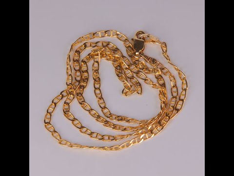 14K Yellow Gold Anchor Link Chain 18"