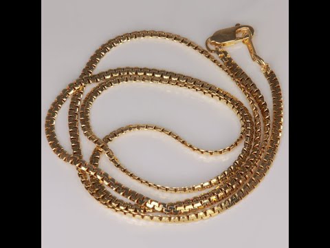 14K Yellow Gold Boston Link Chain 24"