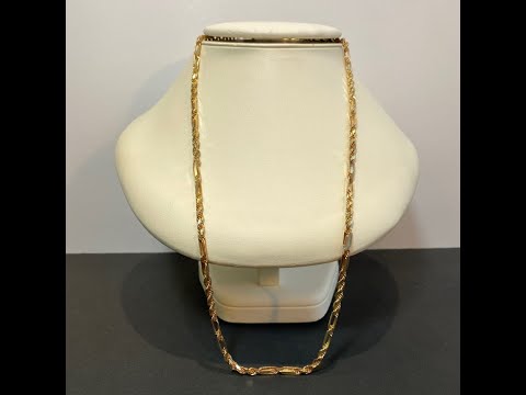 14K Yellow Gold Figarope Necklace