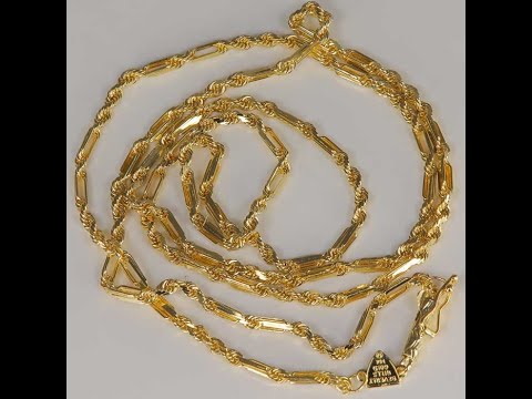14K Yellow Gold Beverly Hills Gold Figarope Chain 21"
