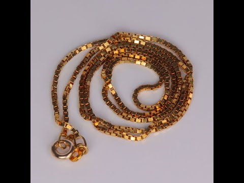 14K Yellow Gold Box Link Chain 16"