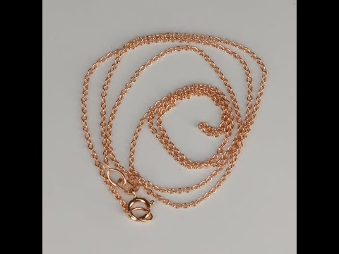 14K Rose Gold Cable Link Chain 16.5"