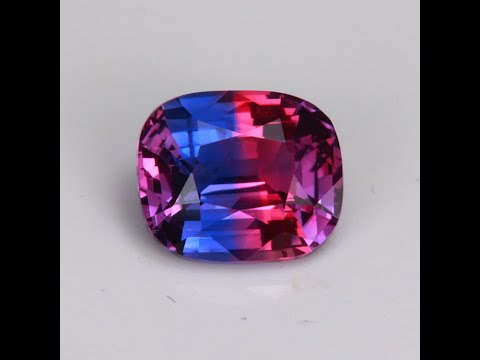 Antique Cushion BiColor Sapphire 2.55 Carats