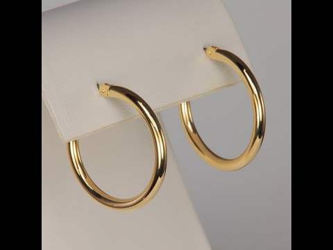 14K Yellow Gold Hoop Earrings