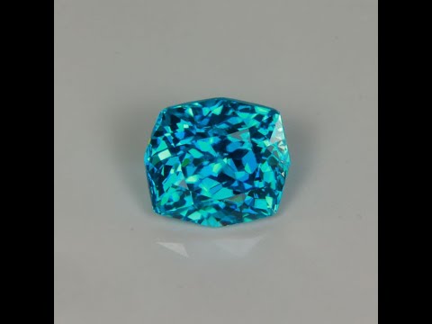 Antique Cushion Cut Blue Zircon 6.17 Carats