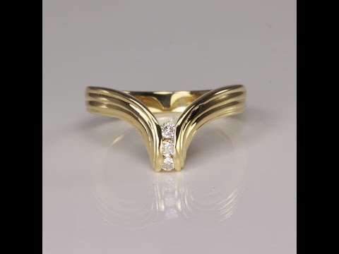 14K Yellow Gold and Diamond Ring