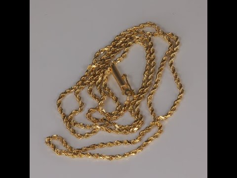 14K Yellow Gold Rope Chain 20"