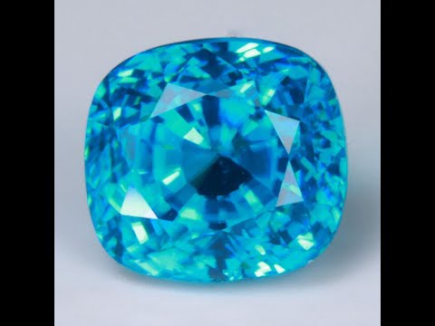 Antique Cushion Blue Zircon 5.29 Carats