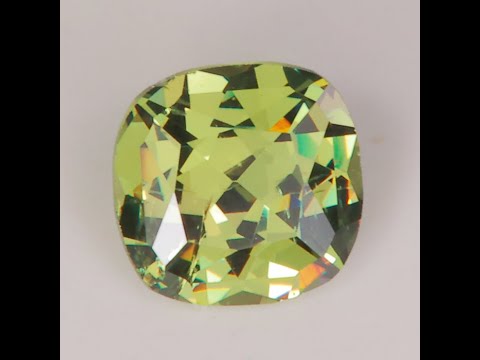 Rare Square Cushion Demantoid Garnet .87 Carats