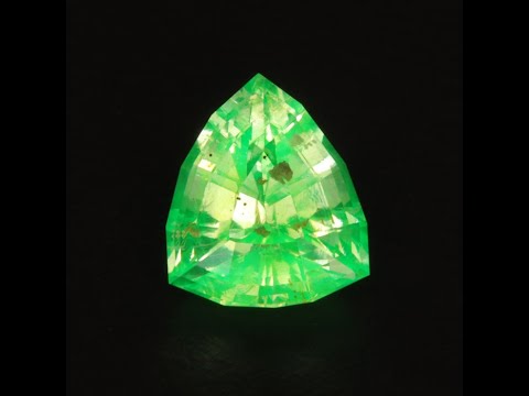 Rare Daylight Fluorescent Step Shield Cut Hyalite Opal 2.56 Carats