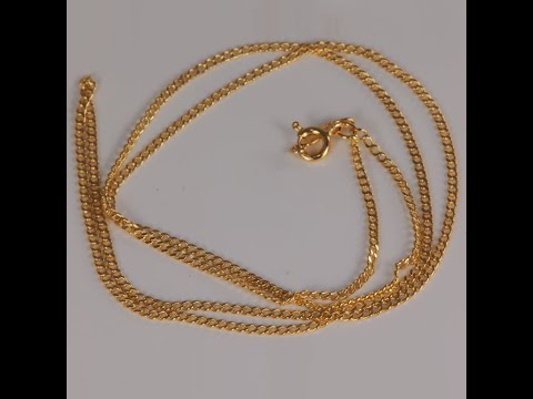 14K Yellow Gold Curb Link Chain 20"