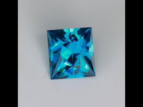 Rectangular Brilliant Blue Zircon 2.75 Carats