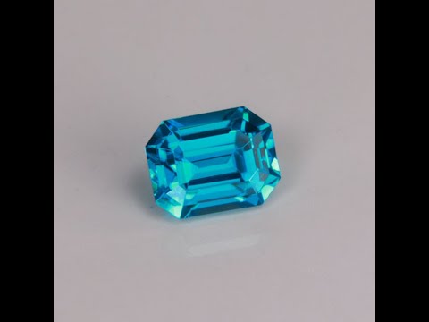 Emerald Cut Blue Zircon 1.48 Carats
