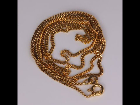 18K Yellow Gold Curb Link Chain 23"
