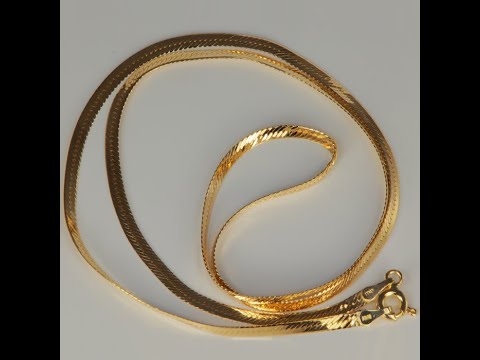 ON HOLD FOR KEVIN 14K Yellow Gold Herringbone Chain 18"