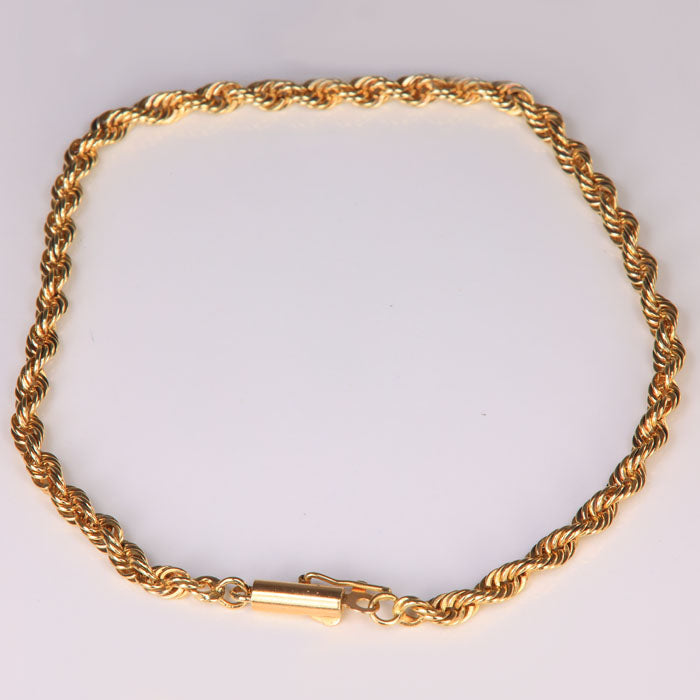 yellow gold rope bracelet