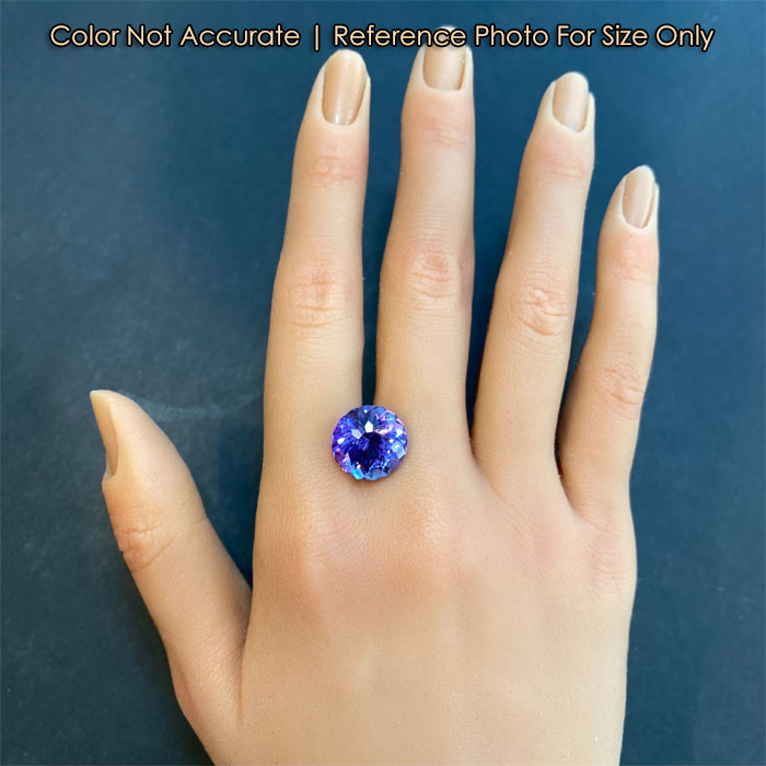 tanzanite gem round portuguese brilliant