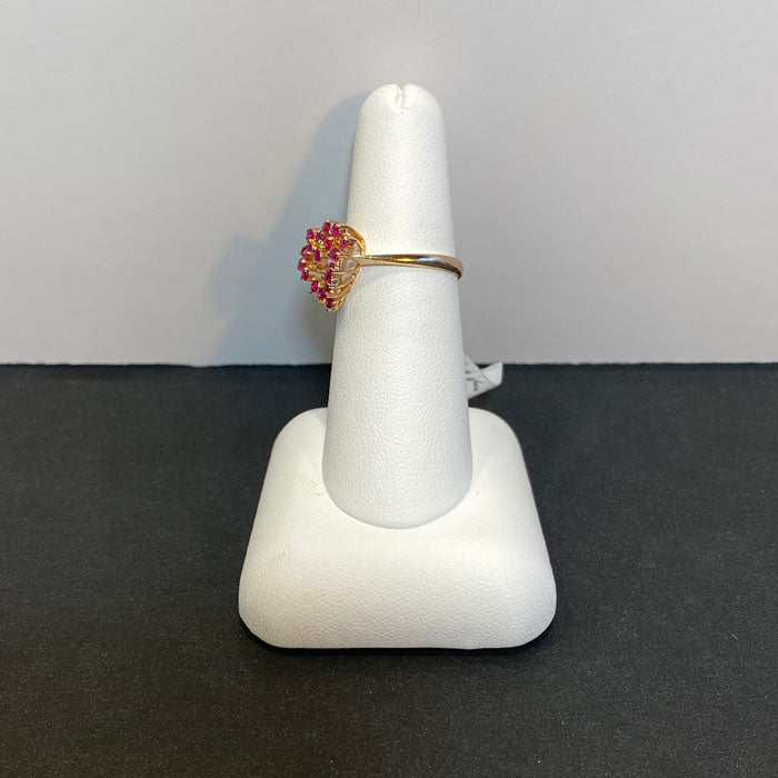 ruby heart ring 14k yellow gold