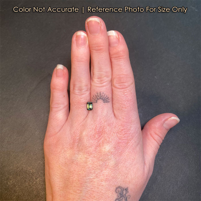 emerald cut sapphire gemstone size .85ct