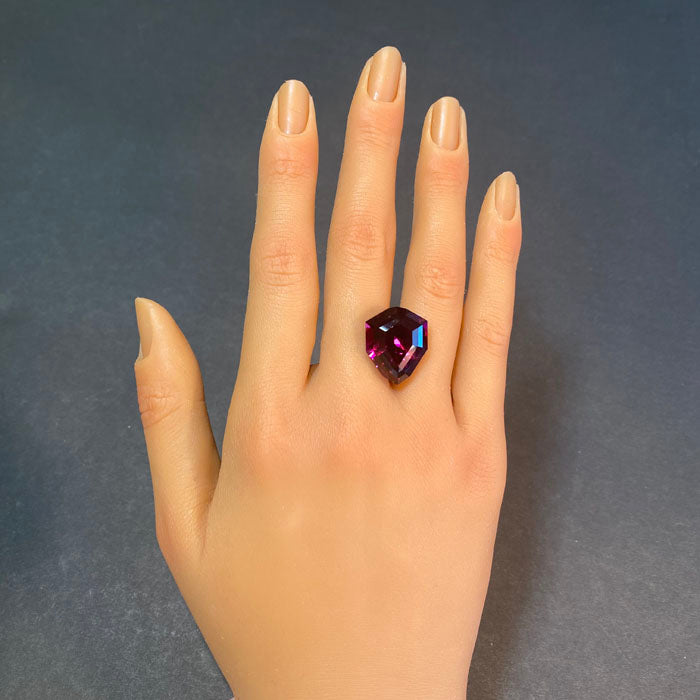 purple garnet shield cut