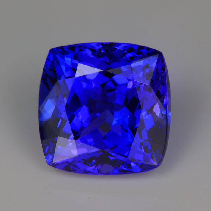 violet blue tanzanite gemstone square cushion cut