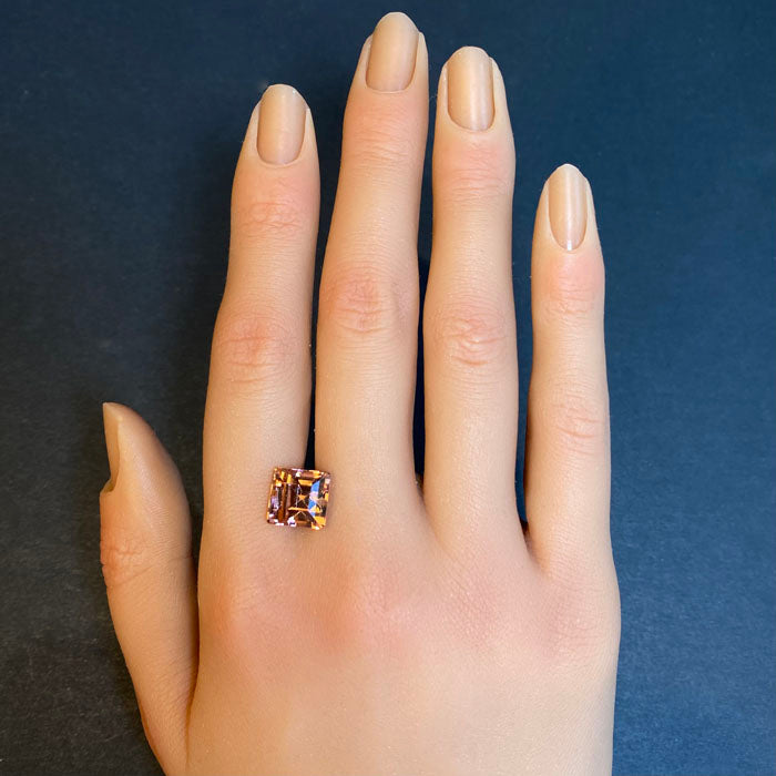 pink orange tourmaline gem