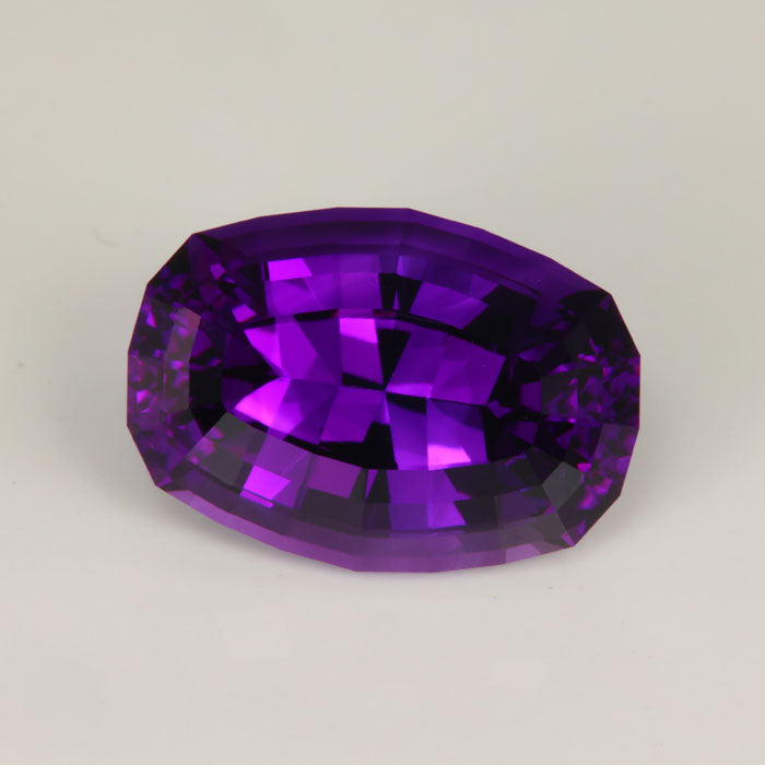amethyst gemstone violet stepped antique cushion cut