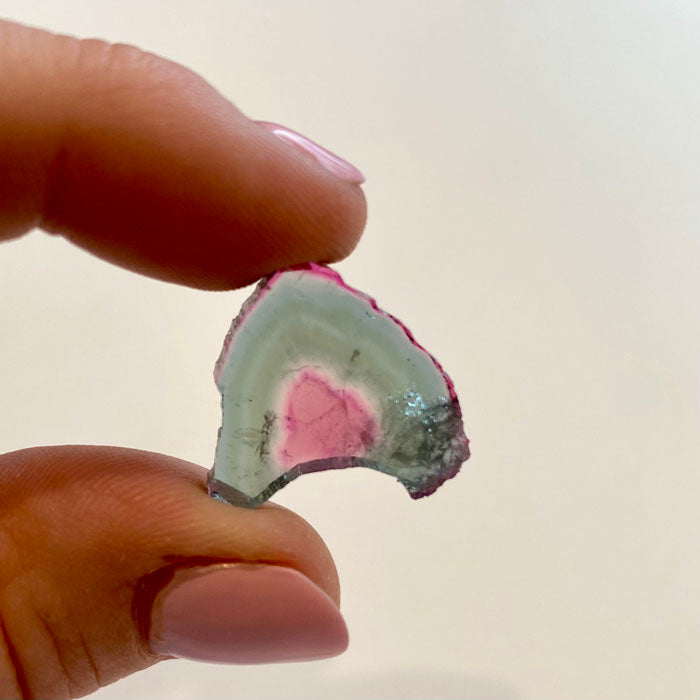 Sliced Watermelon Tourmaline Crystal 12.88 Carats