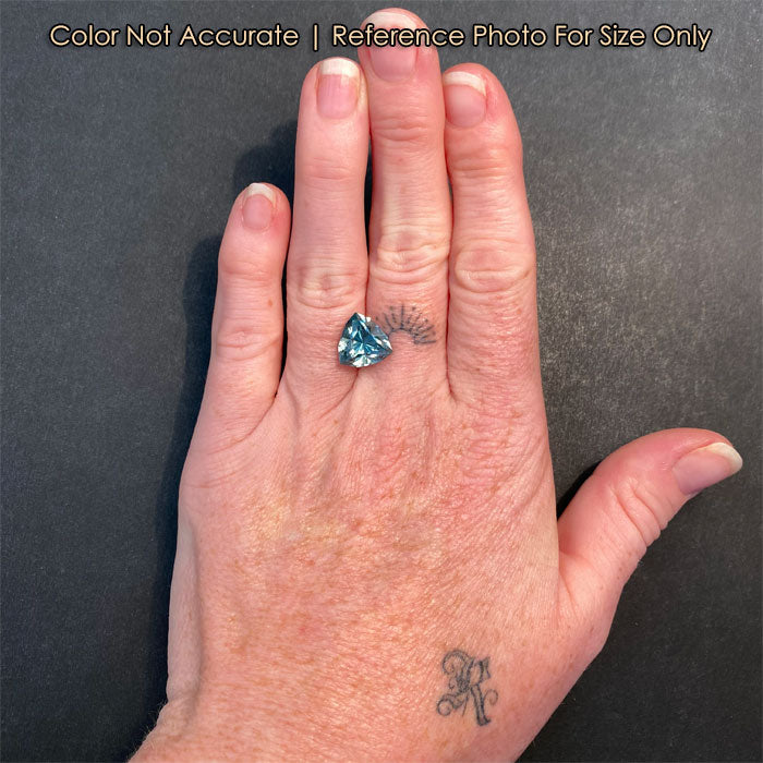 blue zircon on hand