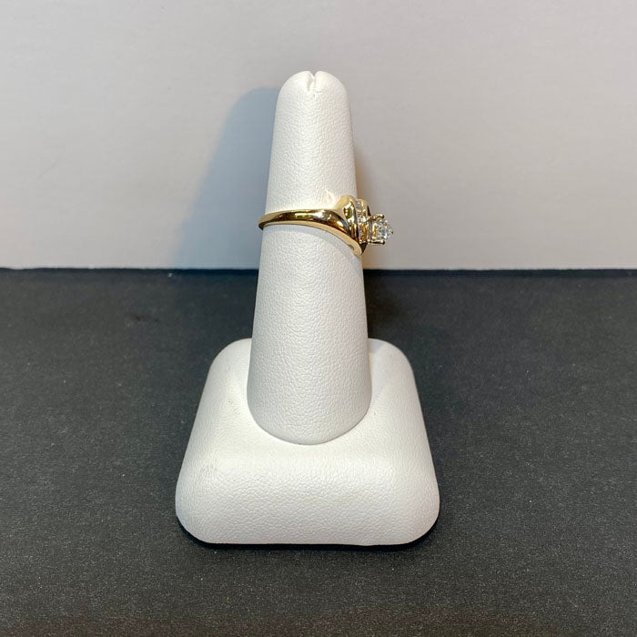 yellow gold ring with diamonds