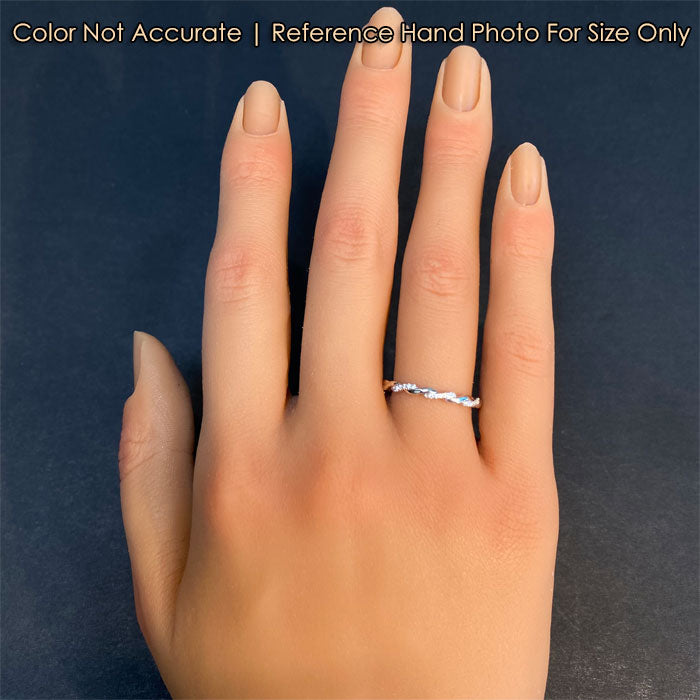 white gold diamond twist ring