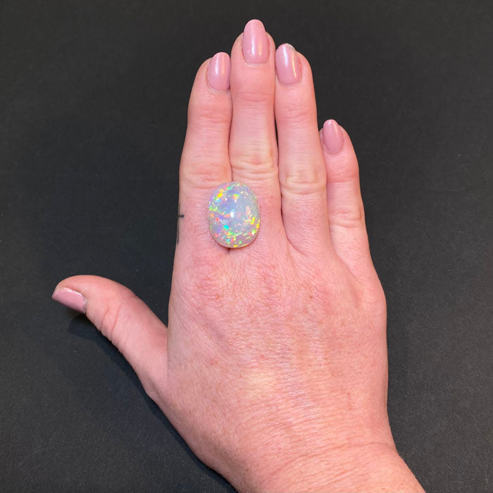 opal oval cabochon welo