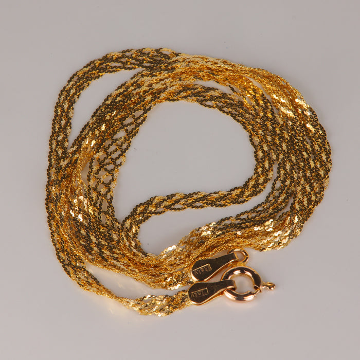 yellow gold woven s link estate chain